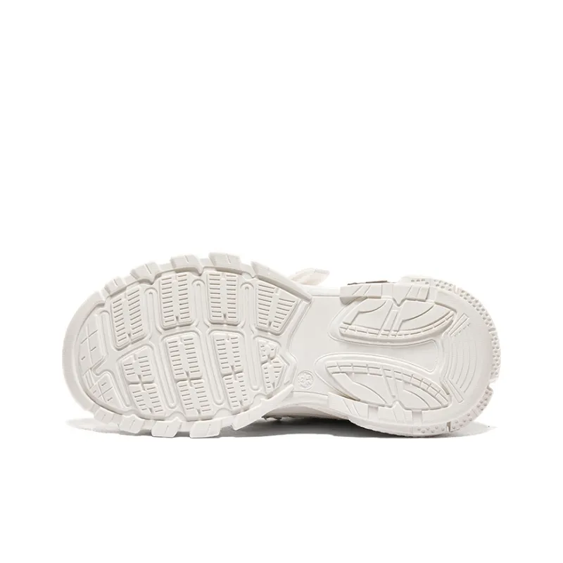 WARRIOR Chunky Sneakers Women's Low Top Beige Black-3