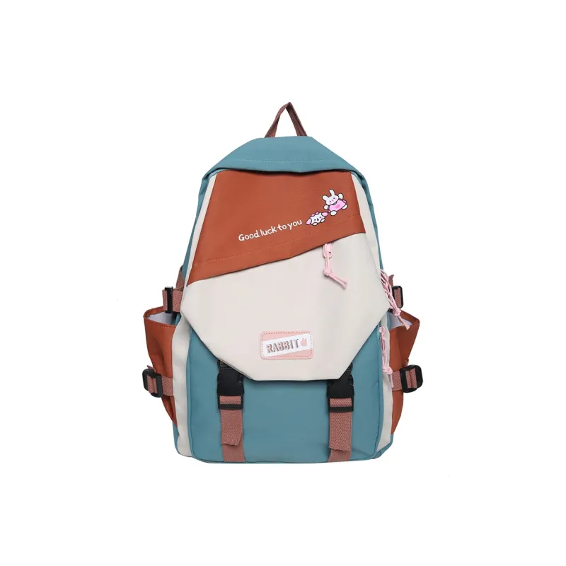 FAMAN Nylon Backpack Regular Women's Black/Red/Green/Blue-11