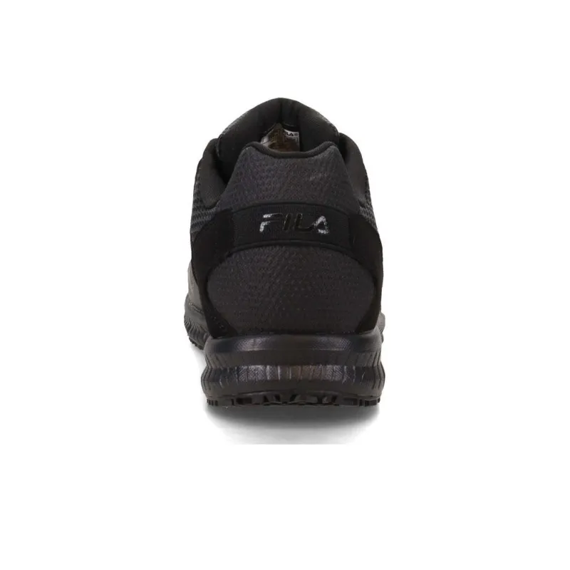 FILA Memory Layers SR Slip Resistant, Abrasion Resistant, Breathable Low Top Casual Shoes Men's Black-4