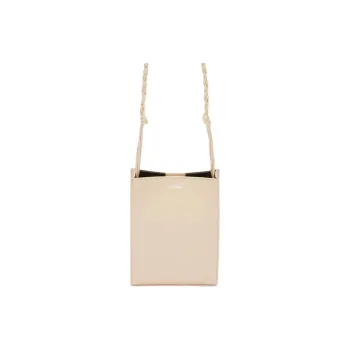JIL SANDER Calfskin Shoulder Bag Women's Beige