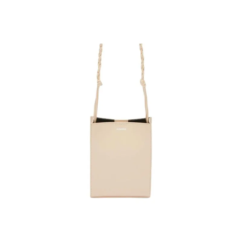 JIL SANDER Calfskin Shoulder Bag Women's Beige-0