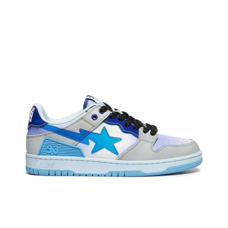 A BATHING APE SK8 STA Stylish Skateboarding Shoes Women's Blue Gradient-1