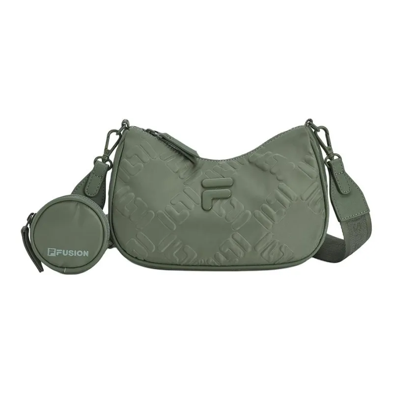 FILA FUSION Fabric Shoulder Bag, Crossbody Bag Regular Women's Jade Glow Green-0