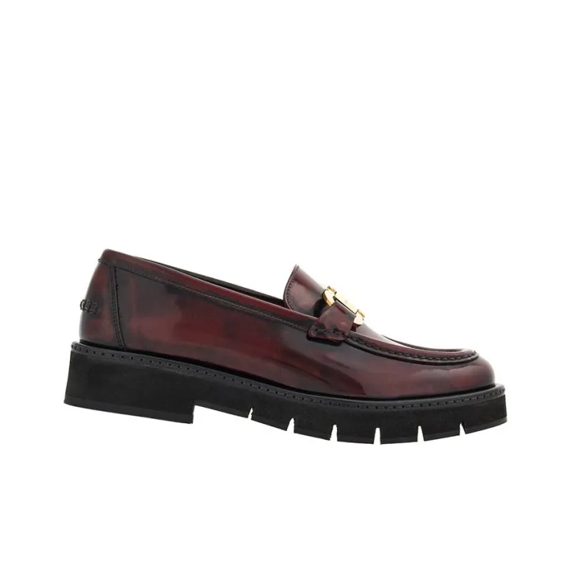 FERRAGAMO Gancini-plaque Leather Loafers-1