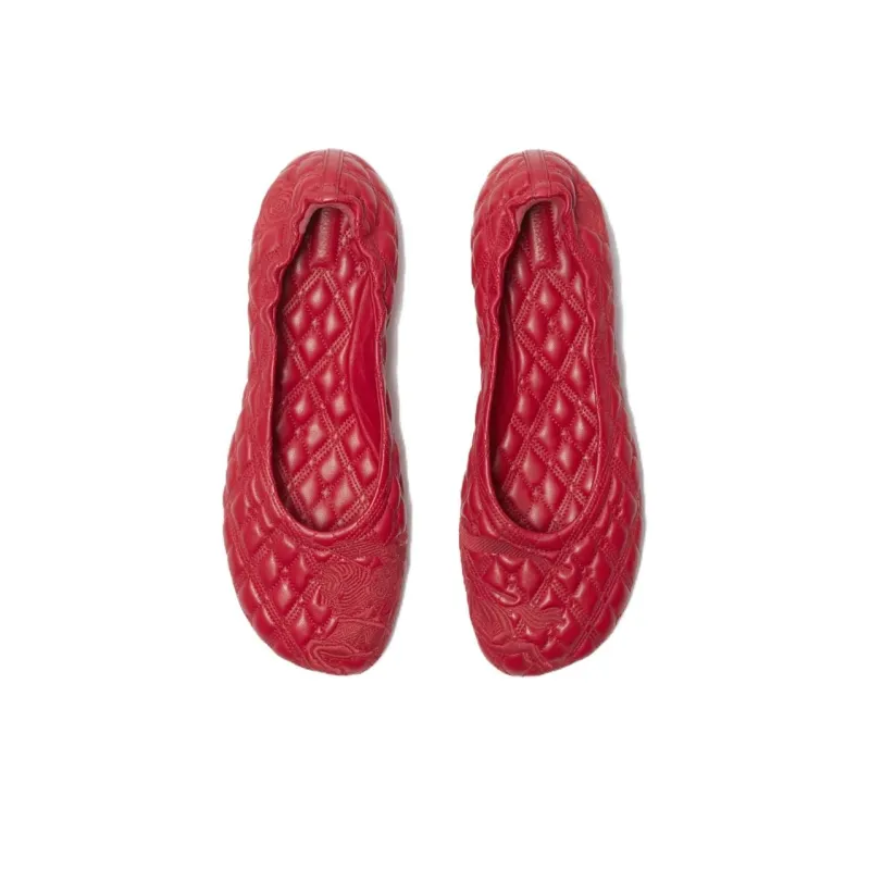 Burberry Sadler Leather Ballerina Shoes-3