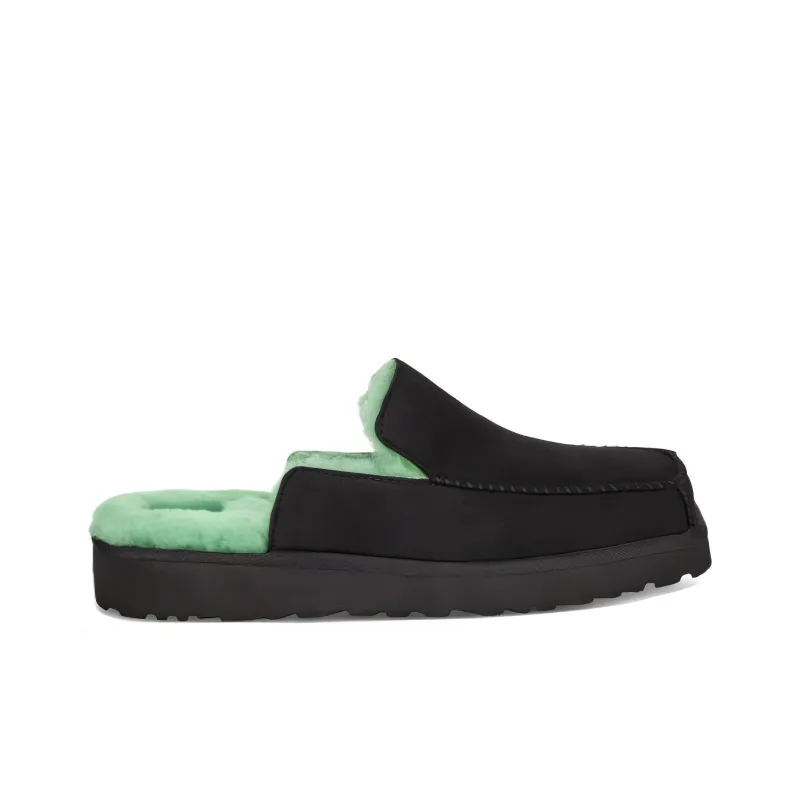 UGG Block Slide Black Green Slippers 'Grey Green'-1