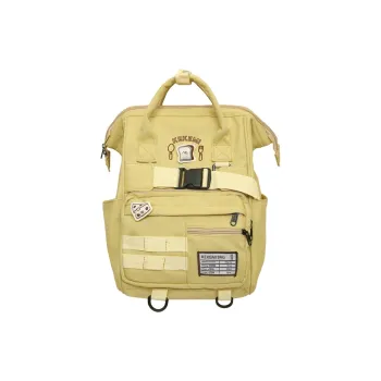 FAMAN Nylon Backpack Regular Women's White/Black/Yellow