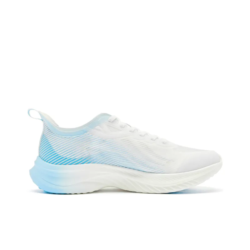 QIAODAN Light Speed 4.0PLUS Running Shoes Men Low Top Jordan White/Waterdrop Blue-1