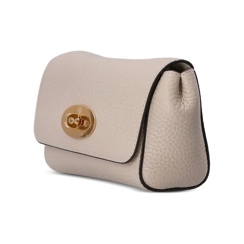 Mulberry Leather Shoulder Bag, Crossbody Bag Mini Women's Chalk White-1