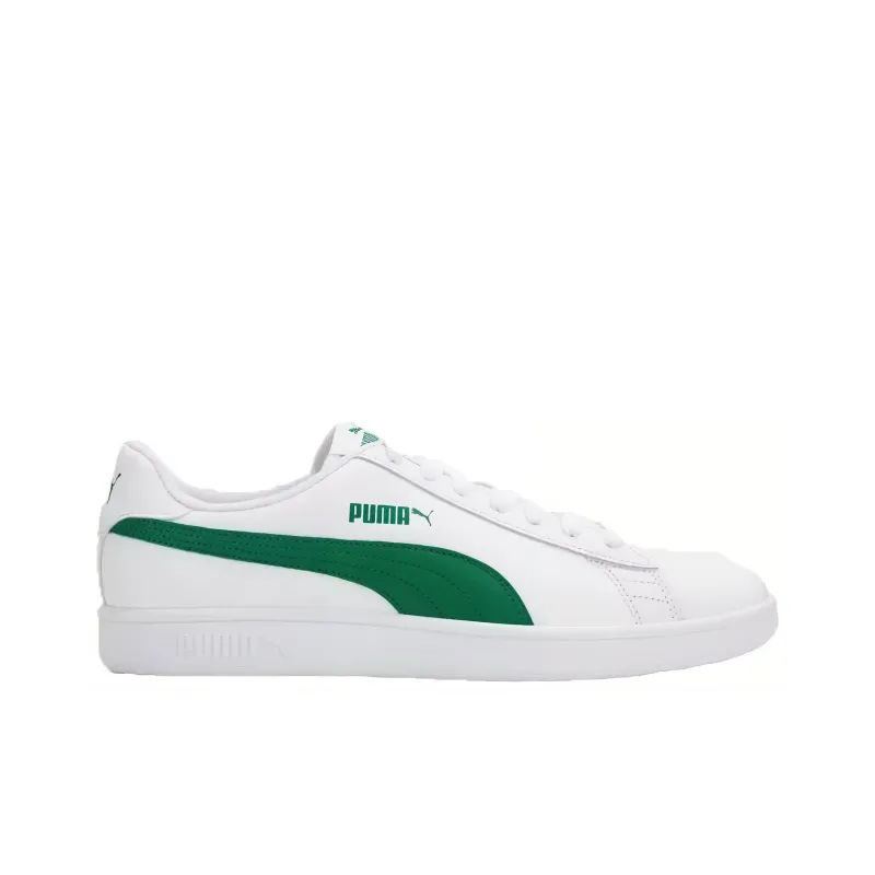 PUMA Smash V2 L Adp Anti-Slip Wear-Resistant Low-Top Skateboard Shoes Men's White Green-1