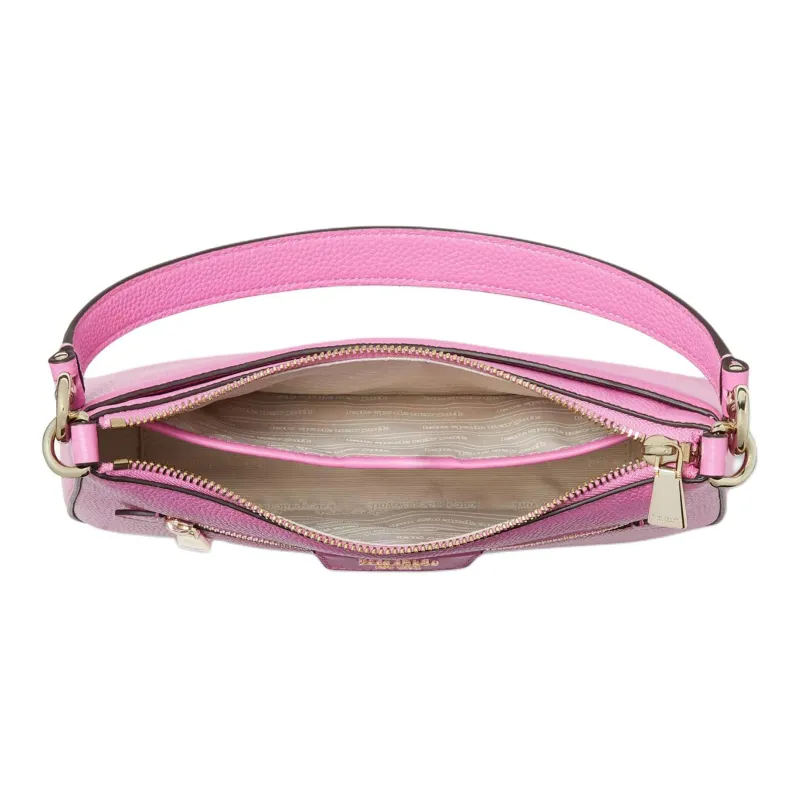 Kate Spade Hudson Litchi Grain Leather Handbag Shoulder Bag Crossbody Bag Women's Purple Coneflower-3