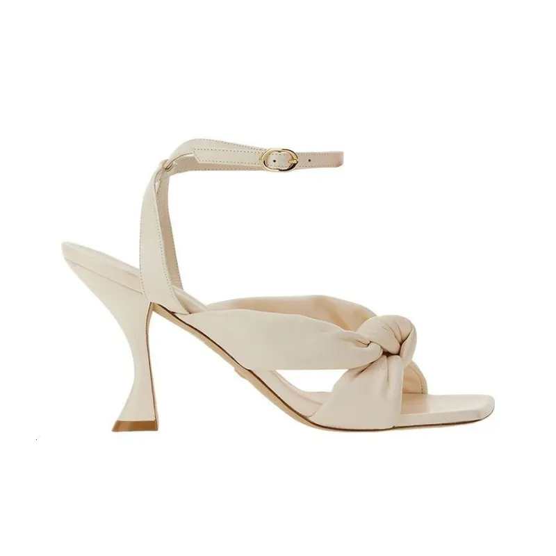 stuart weitzman Playa 100mm Knotted Leather Sandals-1