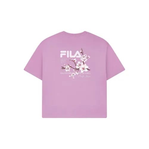 FILA Drop Shoulder Sleeve T Shirt Women's Zisha Red