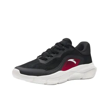 Anta Slip Resistant Low Top Badminton Shoes Men's Black Red