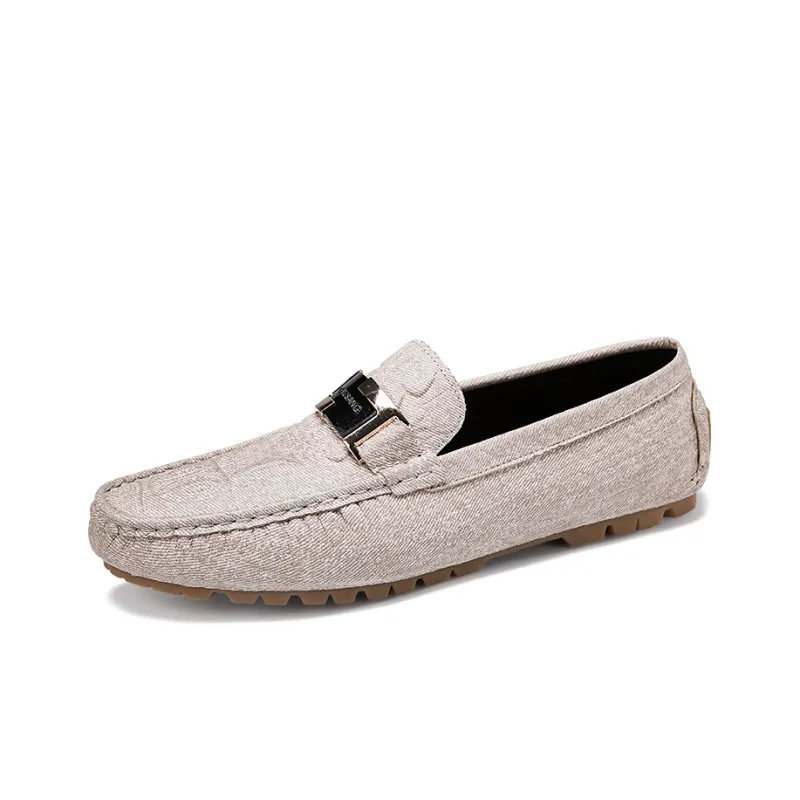 CKVUSAMG Gommino Loafers Men Apple Green/Dark Sky Blue/Beige-22