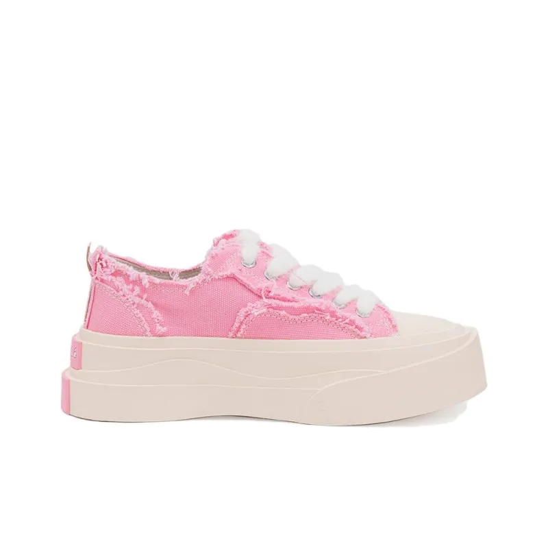 MARCHE STUDIOS Height Increasing Low Top Canvas Shoes Unisex Pink-1