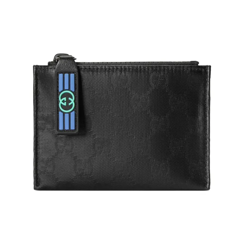 GUCCI Canvas Card Holder Men's Black-0
