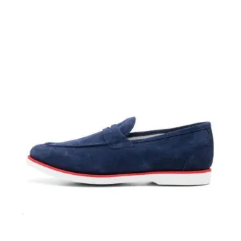 KITON Penny Slot Suede Loafers