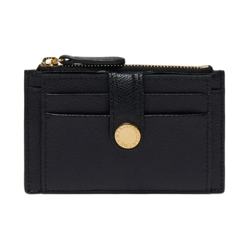 Stella McCartney Leather Card Holder Women's Black-0