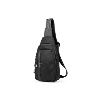 L'ALPINA Nylon Shoulder Bag, Crossbody Bag, Backpack, Sling Bag Regular Men's Black