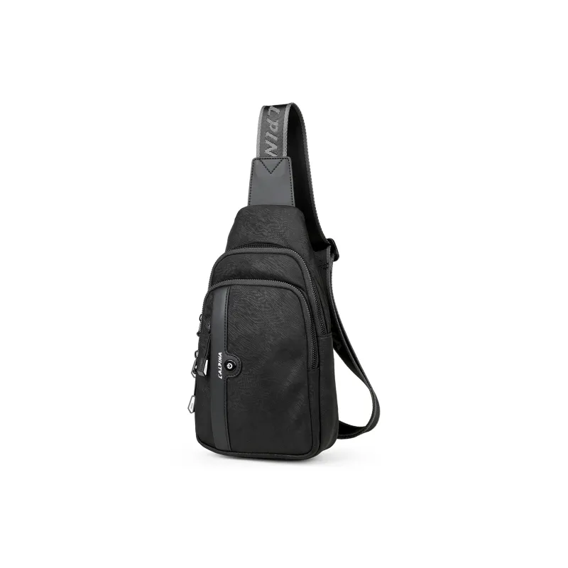 L'ALPINA Nylon Shoulder Bag, Crossbody Bag, Backpack, Sling Bag Regular Men's Black-0