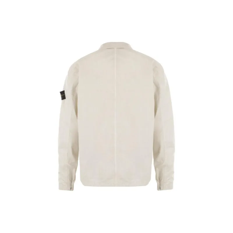 STONE ISLAND Jackets Coats Men's Milk White-1