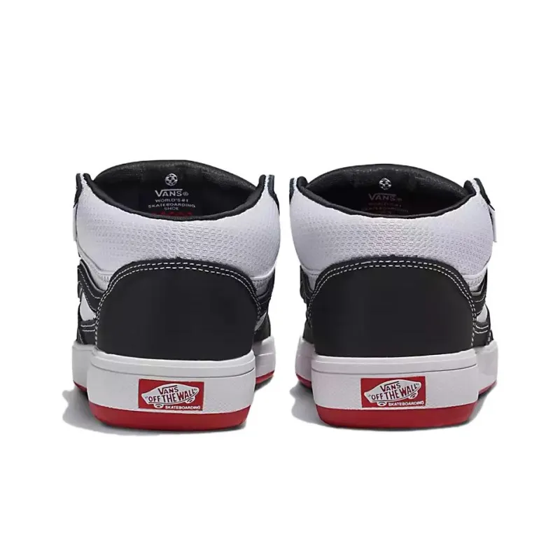 Zahba Skate Vans Mid 'Black White Red'-4