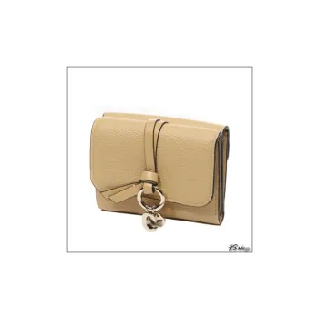 Chloe Alphabet Leather Wallet Women's Tranquil Brown