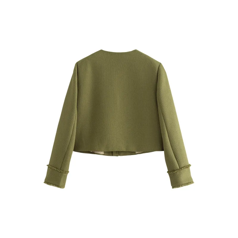 Initial Language Jackets Coats Women's Grass Mustard Green-1