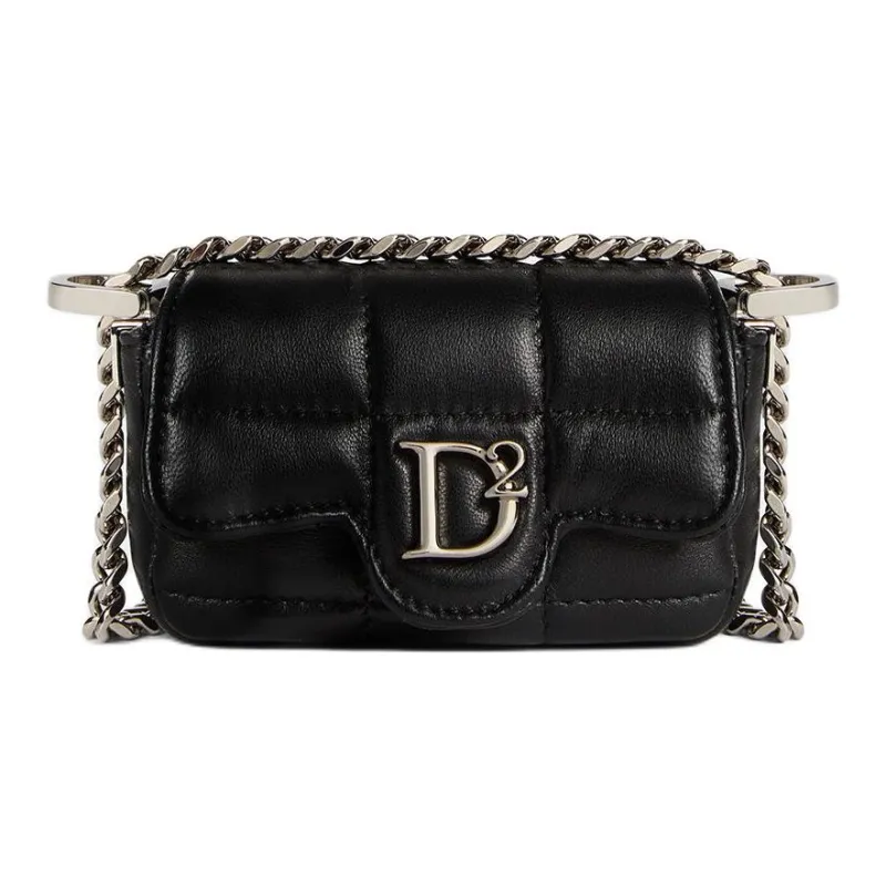 DSQUARED 2 D2 Plaque Quilted Crossbody Bag-0