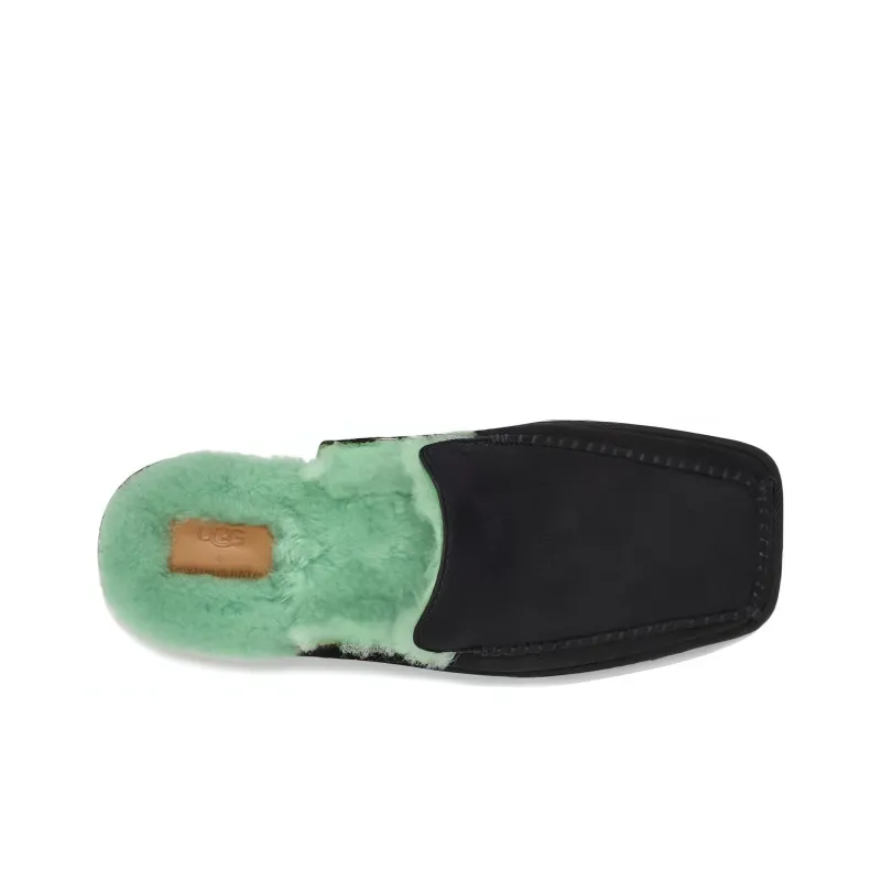 UGG Block Slide Black Green Slippers 'Grey Green'-4