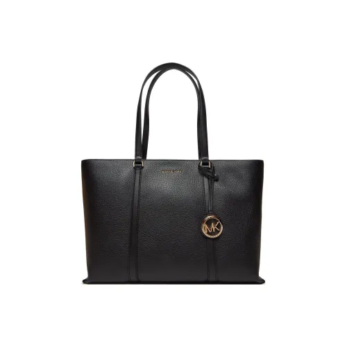 MICHAEL KORS Leather Tote Bag Shopping Bag Shoulder Bag Handbag Large Size Women's Black