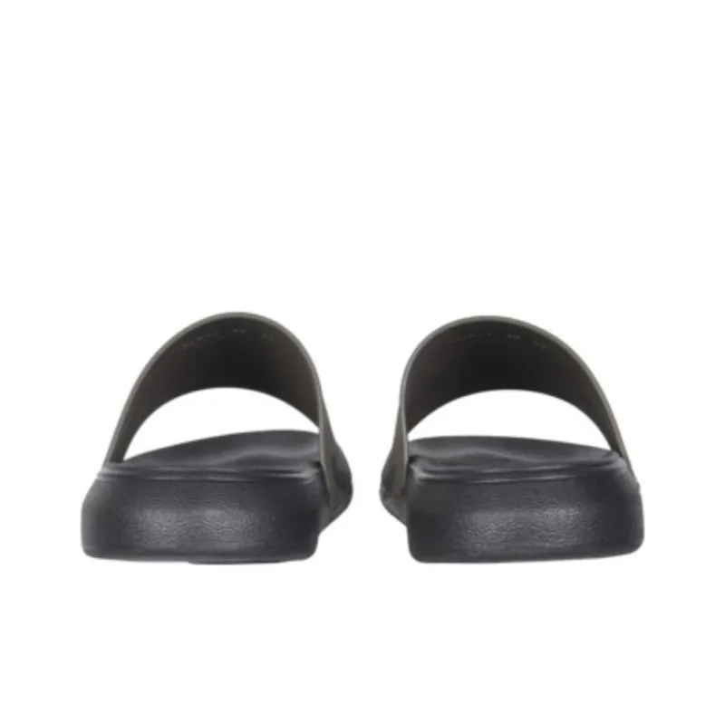 Alexander McQueen Graffiti Pool Slides Green Black Women's-4
