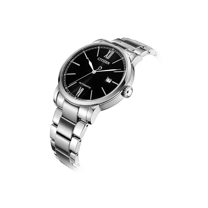 CITIZEN Mechanical Movement Stainless Steel Strap Watch Men's Watches Black Dial NJ0130-88E-1