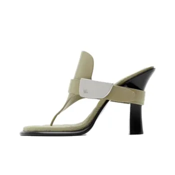 Burberry Slip Resistant Flip Flops Women's Khaki