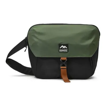 Skechers Fabric Shoulder Bag, Crossbody Bag Regular Unisex Beauty Black & Beetle Green
