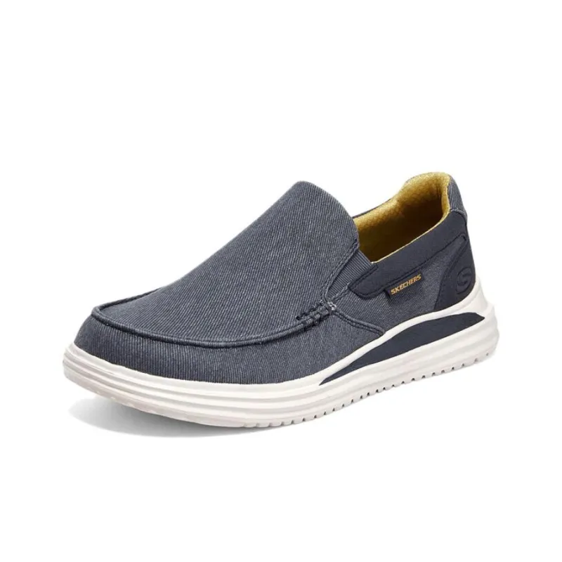 Skechers Proven Anti-Slip Wear-Resistant Low-Top Casual Shoes Men's Marine Blue-1