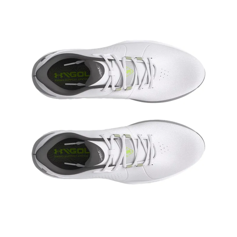 Under Armour UA Drive Pro Cushioning, Wear Resistant Low Top Golf Shoes Men's White-3