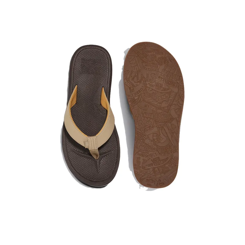 Vans Slip-Resistant Flip Flops Unisex Tan-3