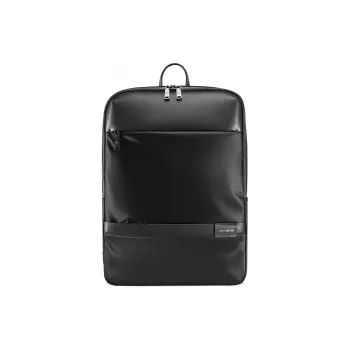 SAMSONITE Cow Leather Laptop Bag, Travel Bag, Backpack Regular Men's Black