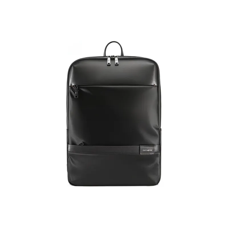 SAMSONITE Cow Leather Laptop Bag, Travel Bag, Backpack Regular Men's Black-0