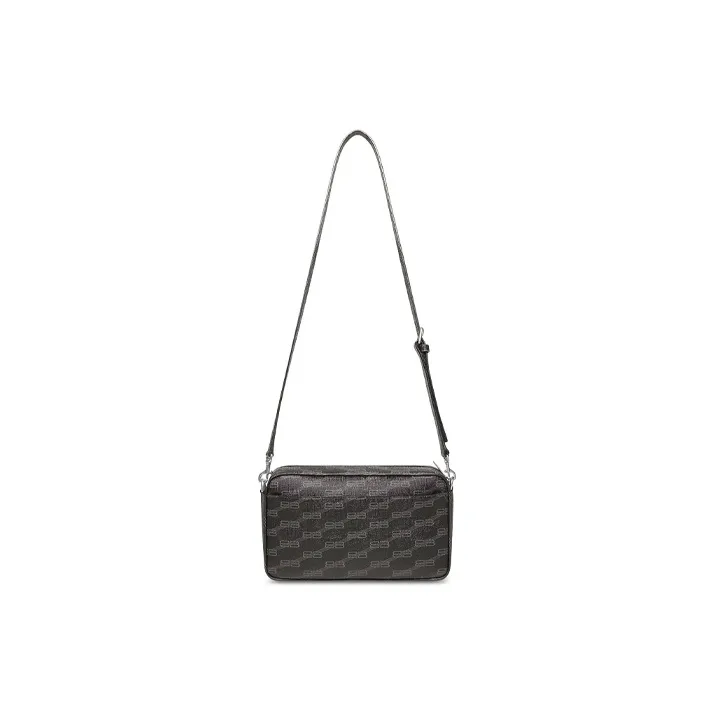 Balenciaga Polyester Cotton Blend Camera Bag, Crossbody Bag, Shoulder Bag Men's Black-5
