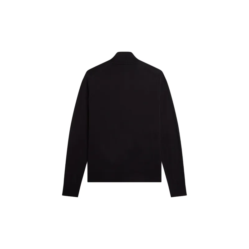 FRED PERRY Classic Zip Through Cardigan Jackets & Coats Men's Black-1