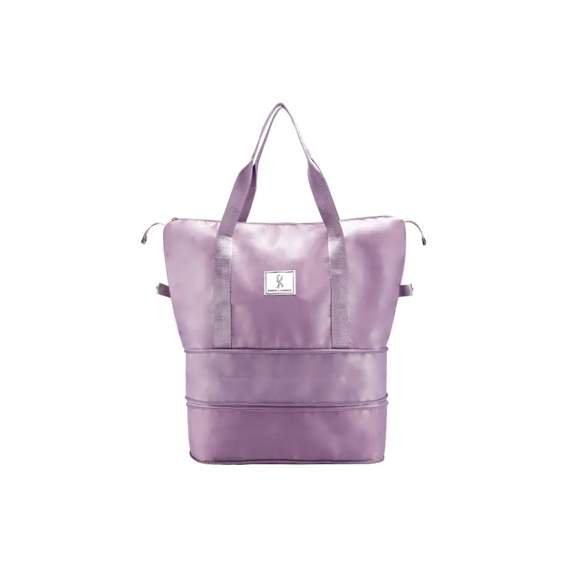 ROBERTA DI CAMERINO Fabric Canvas Lightweight Women's Bag, Travel Bag Women's Black/Purple-8