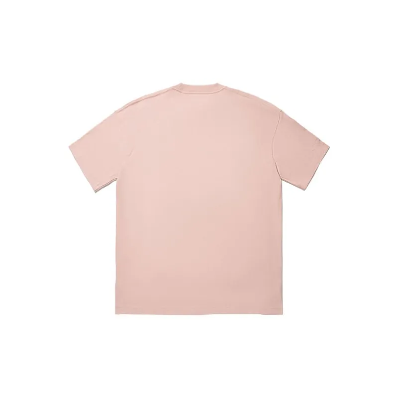 LiNing Vital Series Drop Shoulder Sleeve T-Shirt Unisex New Mist Rose Pink-1