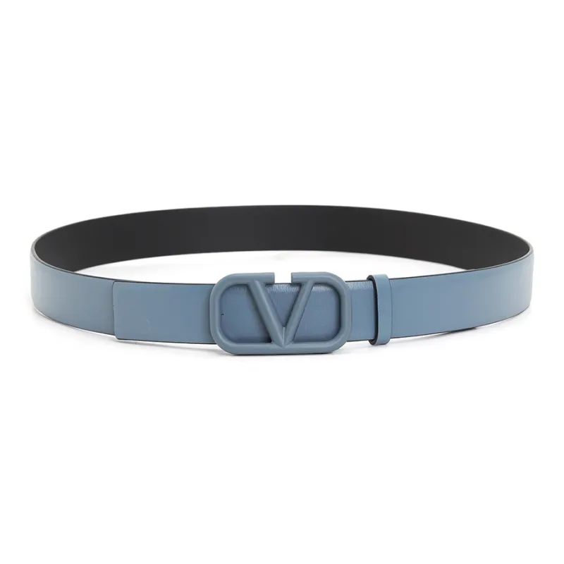 Valentino Cow Leather Belts Men's Light Blue -1
