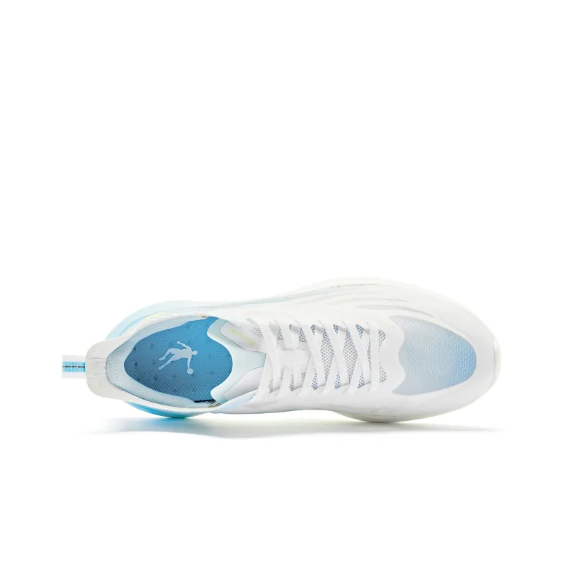 QIAODAN Light Speed 4.0PLUS Running Shoes Men Low Top Jordan White/Waterdrop Blue-3