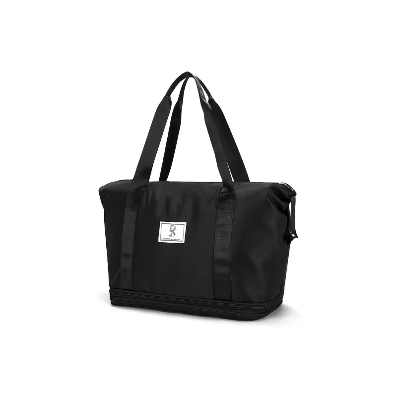 ROBERTA DI CAMERINO Fabric Canvas Lightweight Women's Bag, Travel Bag Women's Black/Purple-1