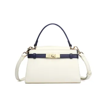 TUCANO Cow Leather Portable Crossbody Bag Shoulder Bag Small Size Women's Ecru/Hepburn Black