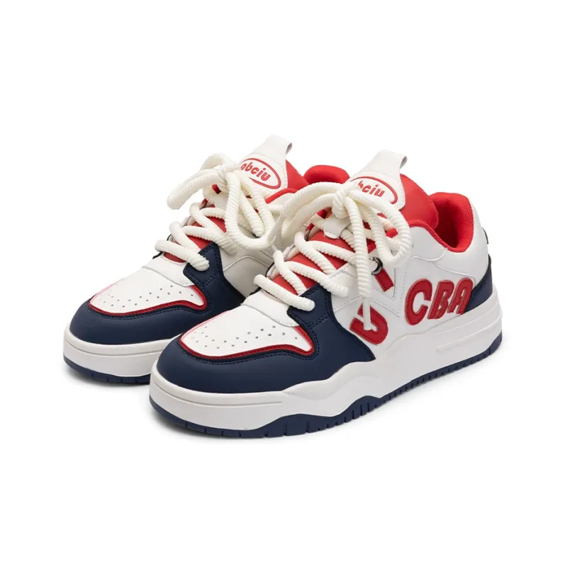 Seattle Palm Anti Slip Wear Resistant Low Top Skateboard Shoes Unisex White Blue Red-2